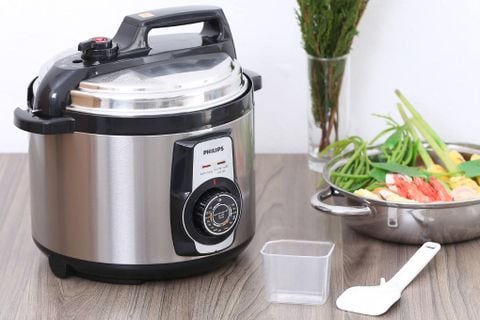 Nồi áp suất điện điều khiển cơ Philips HD2103/66, dung tích 5 lít, công suất 900ww