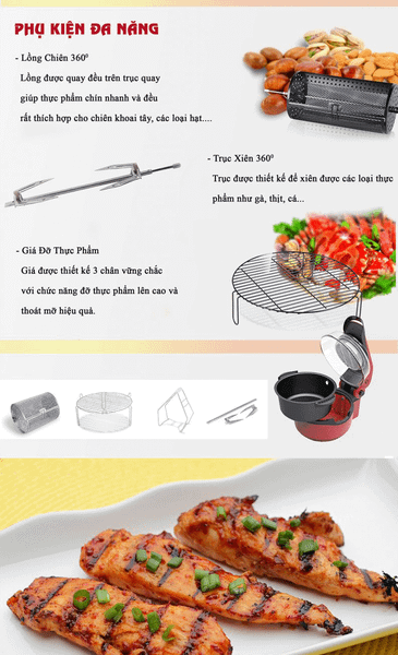 Lò nướng chân không Tiross TS903, Công suất 1400W