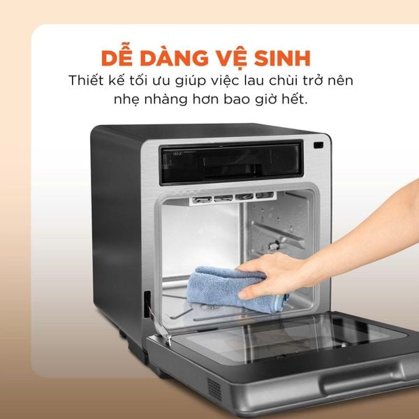 Nồi chiên không dầu hơi nước Morico MA801, dung tích 16 lít, 53 chế độ nấu