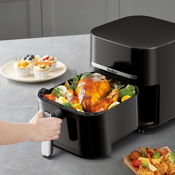Nồi chiên không dầu điện tử Gaabor AF-80T01A, Dung tích	6.2 Lít