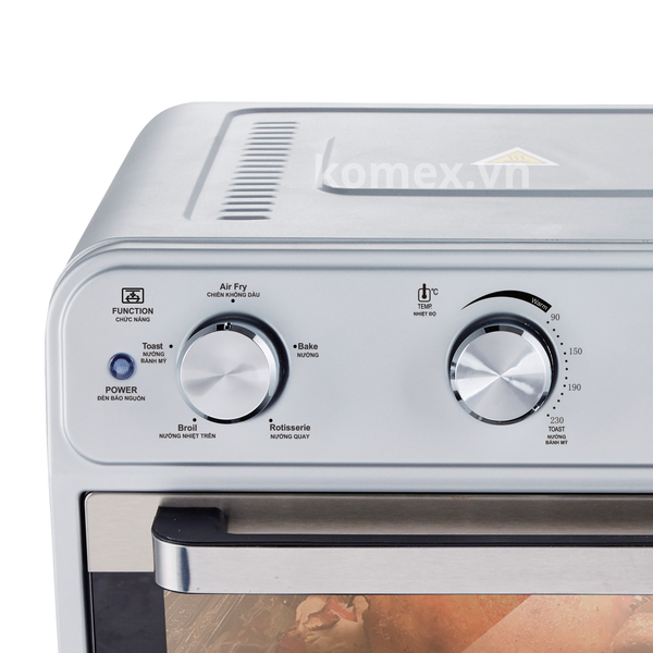 Lò chiên không dầu Tiross TS9605 21L TIROSS, Công suất 1800W có 4 chức năng nướng