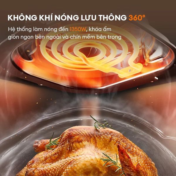 Nồi chiên không dầu Gaabor AF-45M01A, Dung tích 5 lít