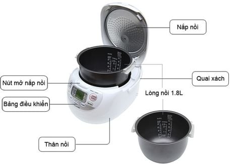 Nồi cơm điện nấu gạo lứt Nhật Bản Zojirushi NS-ZAQ18-WZ, 1.8 lít