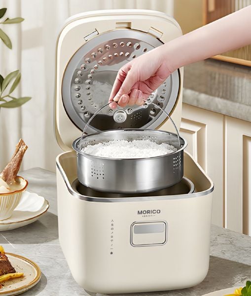 Nồi cơm giảm đường cho người bị tiểu đường MORICO MR600, Dung tích 1.2 lít
