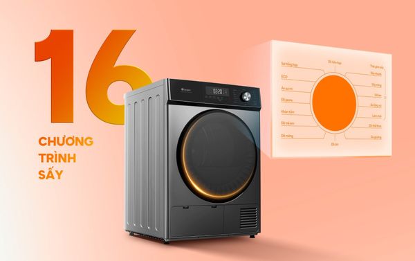 Máy Sấy Quần Áo lồng ngang Casper TD-P9HG1, 9Kg, Công Nghệ sấy bơm nhiệt Heat Pump
