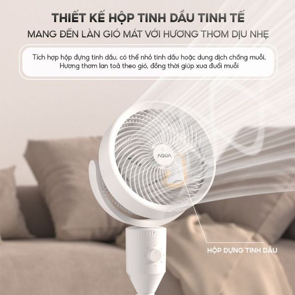 Quạt đối lưu không khí Aqua AQF-ED1800T(W) có khay tinh dầu tiện lợi