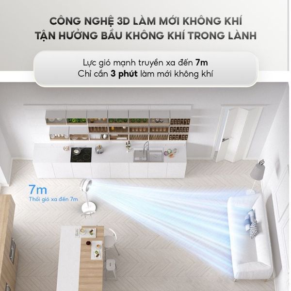 Quạt đối lưu không khí Aqua AQF-ED1800T(W) có khay tinh dầu tiện lợi