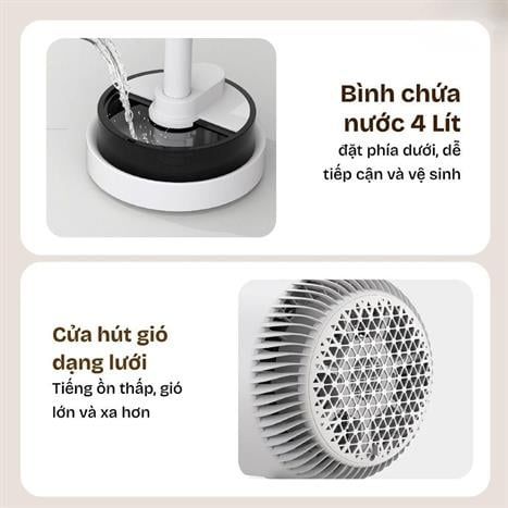 Quạt Điều Hòa 4 mùa Fujihome AC707, Làm Mát, Phun Sương, Sưởi Ấm, lọc không khí
