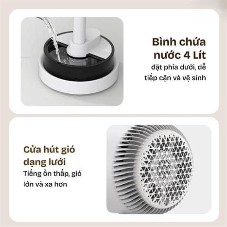 Quạt Điều Hòa 4 mùa Fujihome AC707, Làm Mát, Phun Sương, Sưởi Ấm, lọc không khí