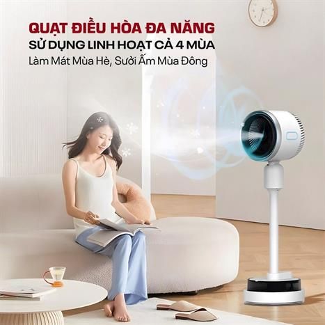 Quạt Điều Hòa 4 mùa Fujihome AC707, Làm Mát, Phun Sương, Sưởi Ấm, lọc không khí