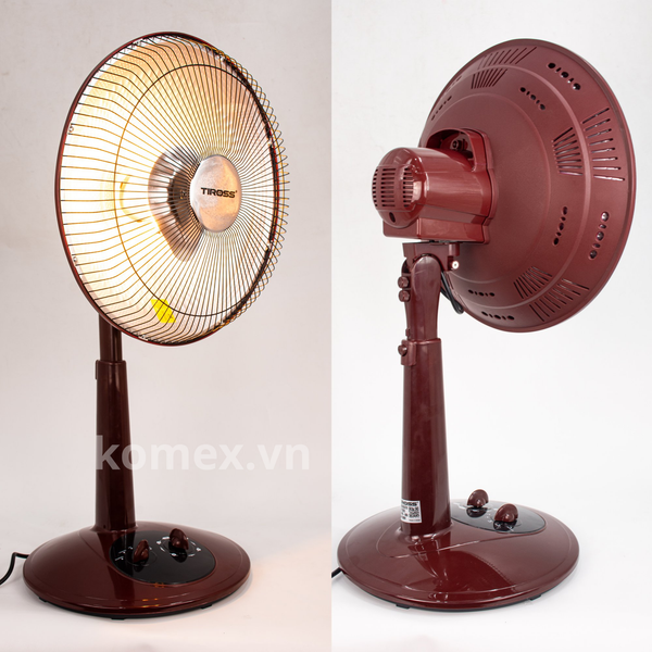 Quạt sưởi halogen Tiross TS929 Công suất 1000W, Sưởi Ấm Tức Thì, Hẹn Giờ, An Toàn Cho Gia Đình