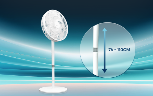 Quạt cây đứng Casper F-D14W1, 50W 7 cánh gió mát êm tiết kiệm điện