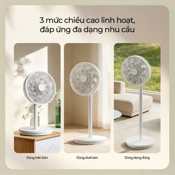 Quạt cây đứng giá rẻ Deerma DEM-FD13W, 20 cánh kép