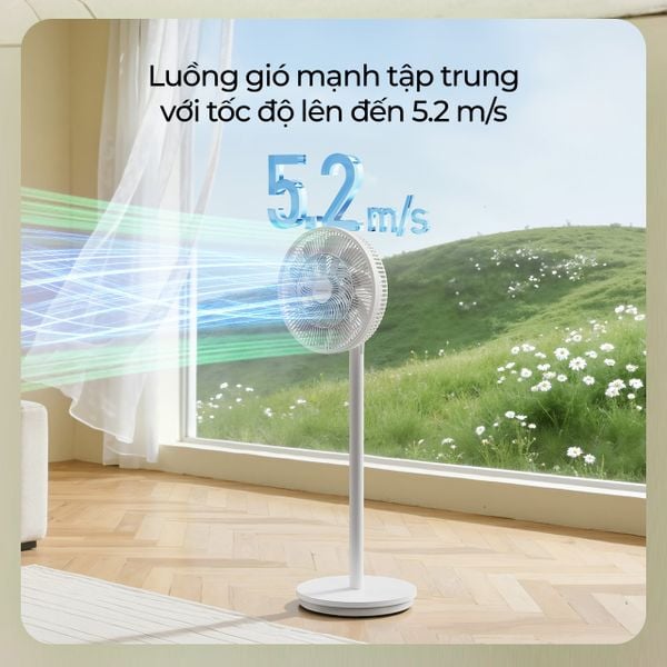 Quạt cây đứng giá rẻ Deerma DEM-FD13W, 20 cánh kép