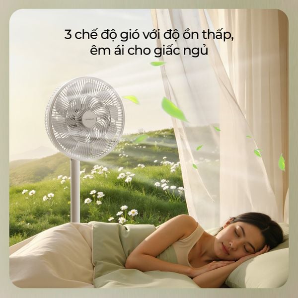 Quạt cây đứng giá rẻ Deerma DEM-FD13W, 20 cánh kép