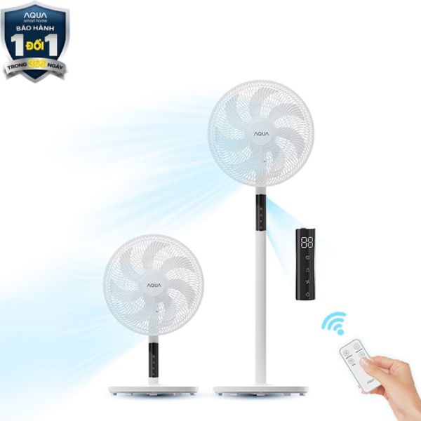 Quạt đứng Aqua AQS-FED3502R(W)-VN điều khiển từ xa, cảm ứng hiện đại