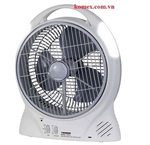 Quạt sạc điện Tiross TS9172– Quạt tích điện đa năng, vận hành êm ái, tích hợp đèn LED tiện lợi