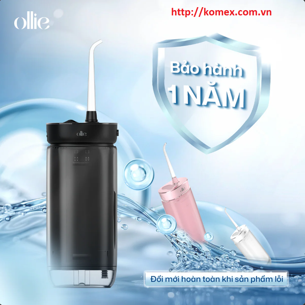 Tăm nước cầm tay Ollie mini gấp gọn, Model OLF-AC-SG01, Áp suất nước Max 130 Psi