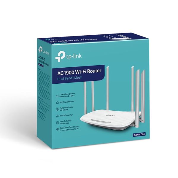Thiết bị mạng Router Wi-Fi MU-MIMO TP-Link Archer C86, chuẩn AC1900