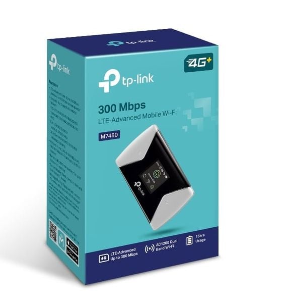 Thiết bị phát Wi-Fi Di Động Sim 4G LTE, TP-Link M7450, 300 Mbps, 32 thiết bị
