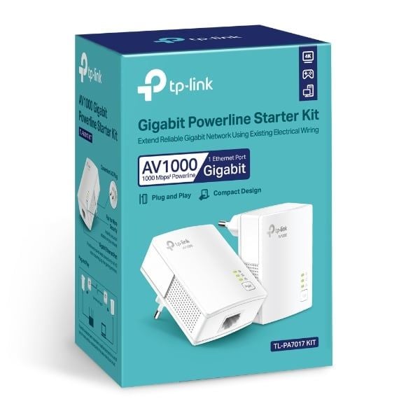 Bộ Chuyển Đổi Internet Qua Đường Dây Điện 1000Mbps TP-Link TL-PA7017 KIT Gigabit Ethernet AV1000