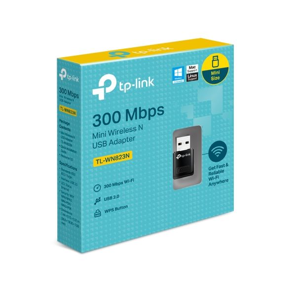 USB Adapter Wi-Fi 300Mbps TP-Link TL-WN823N Chuẩn N, cải thiện khả năng thu – phát tín hiệu