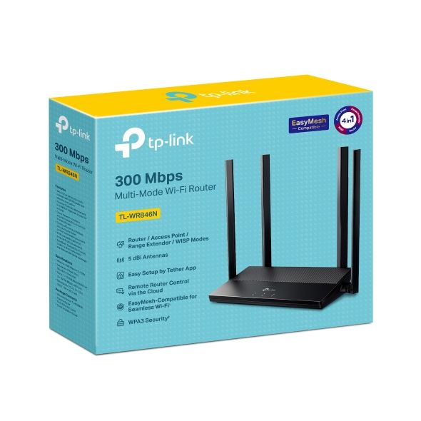 Bộ Phát Sóng Router WiFi 300Mbps TP-Link TL-WR846N  Hỗ trợ EasyMesh khi cần mở rộng