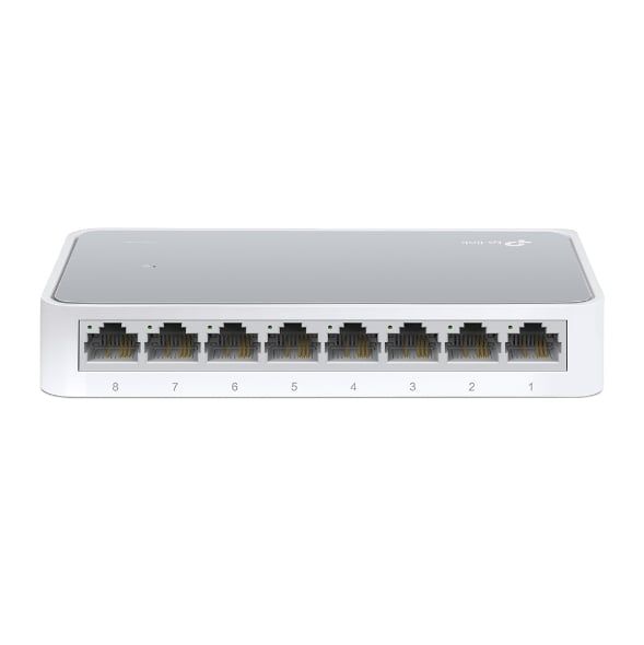 Switch chia tín hiệu để bàn TP-Link TL-SF1008D 8 Cổng 10/100Mbps, Hỗ trợ khung Jumbo 2K giúp cải thiện truyền tải tập tin lớn