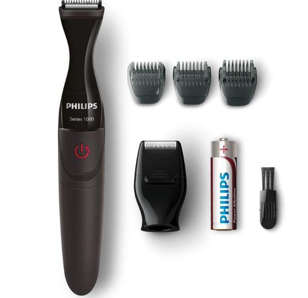 Tông đơ máy cắt tỉa và tạo kiểu râu dùng Pin AA Philips MG1100/16