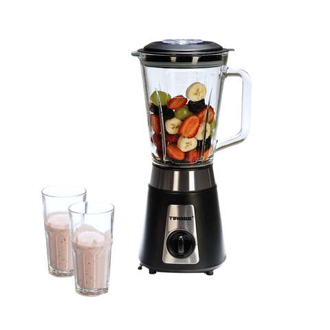 Máy xay sinh tố Tiross TS5247 500W mạnh mẽ cối thủy tinh 1.5L 2 cối xay tiện lợi
