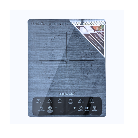 Bếp Từ Điện Tử Tiross TS8041 1900W Cảm Ứng, Mặt Kính Chịu Nhiệt, Tặng Kèm Nồi