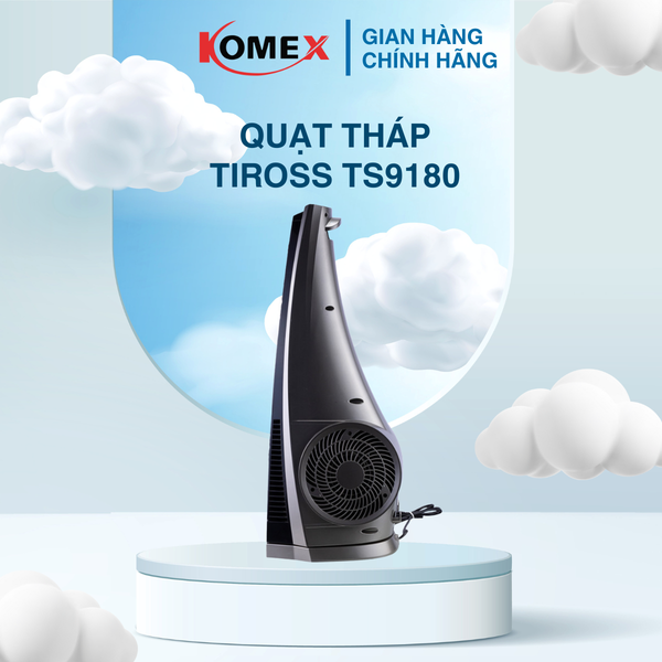 Quạt tháp Tiross TS9180 công suất 100W, Turbo làm mát nhanh, tốc độ quay lên đến 1300 vòng/phút