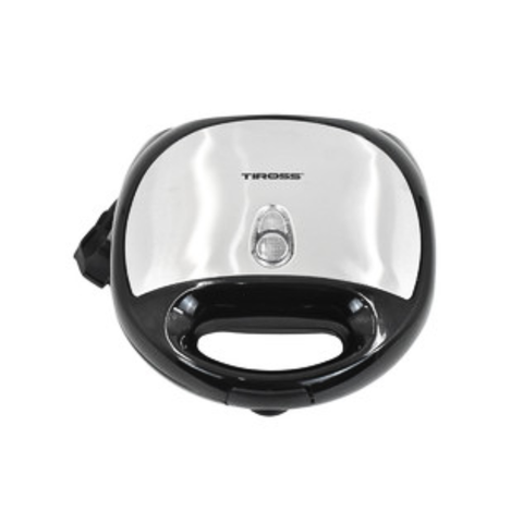 Kẹp nướng bánh mì sandwich 2 lát Tiross TS9667 công suất 750W vỏ thép không gỉ chống nóng, nướng nhanh, an toàn