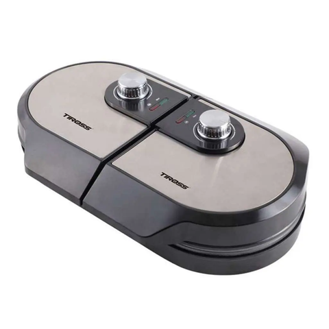 Kẹp nướng bánh mì đôi Waffe Tiross TS9671 1400W Hai núm vặn độc lập
