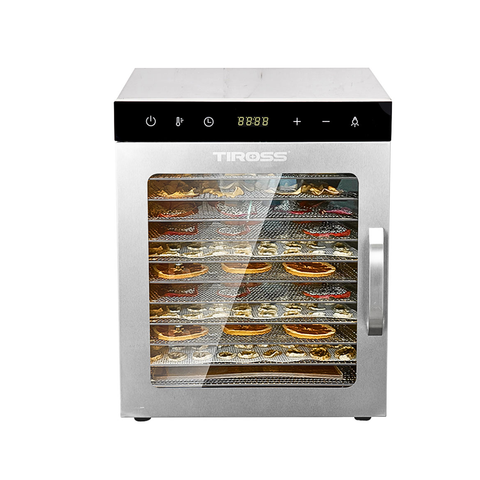Máy Sấy Hoa Quả, thục phẩm Tiross TS9685 800W Đa Năng 10 Khay Lớn, Điều Chỉnh Nhiệt 30–90°C