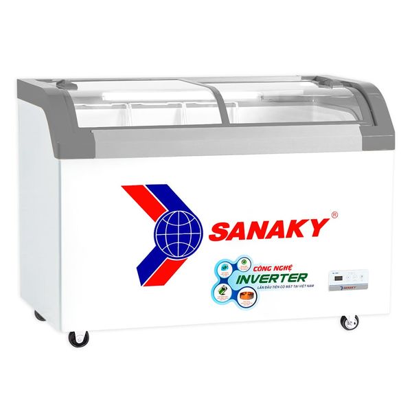 Tủ Đông nằm ngang Sanaky Inverter VH-3899K3B, 280 Lít, Dàn Đồng Kính Cong