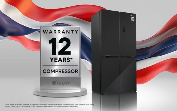 Tủ lạnh nhiều cửa Casper ProFresh 430L RM-D430GBS mặt kính, Inverter tiết kiệm điện