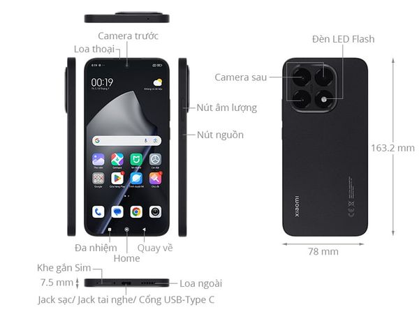 Điện thoại Xiaomi 15T 5G 12GB/512GB – Hiệu năng Dimensity 8400-Ultra, Camera kép 50MP, AMOLED 120Hz