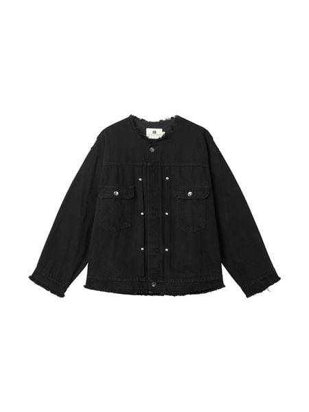  23'Collarless Denim Jacket 