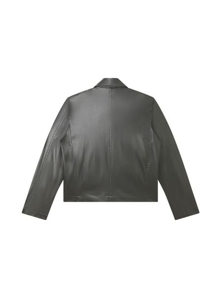  23'FZ Leather jacket / Olive 