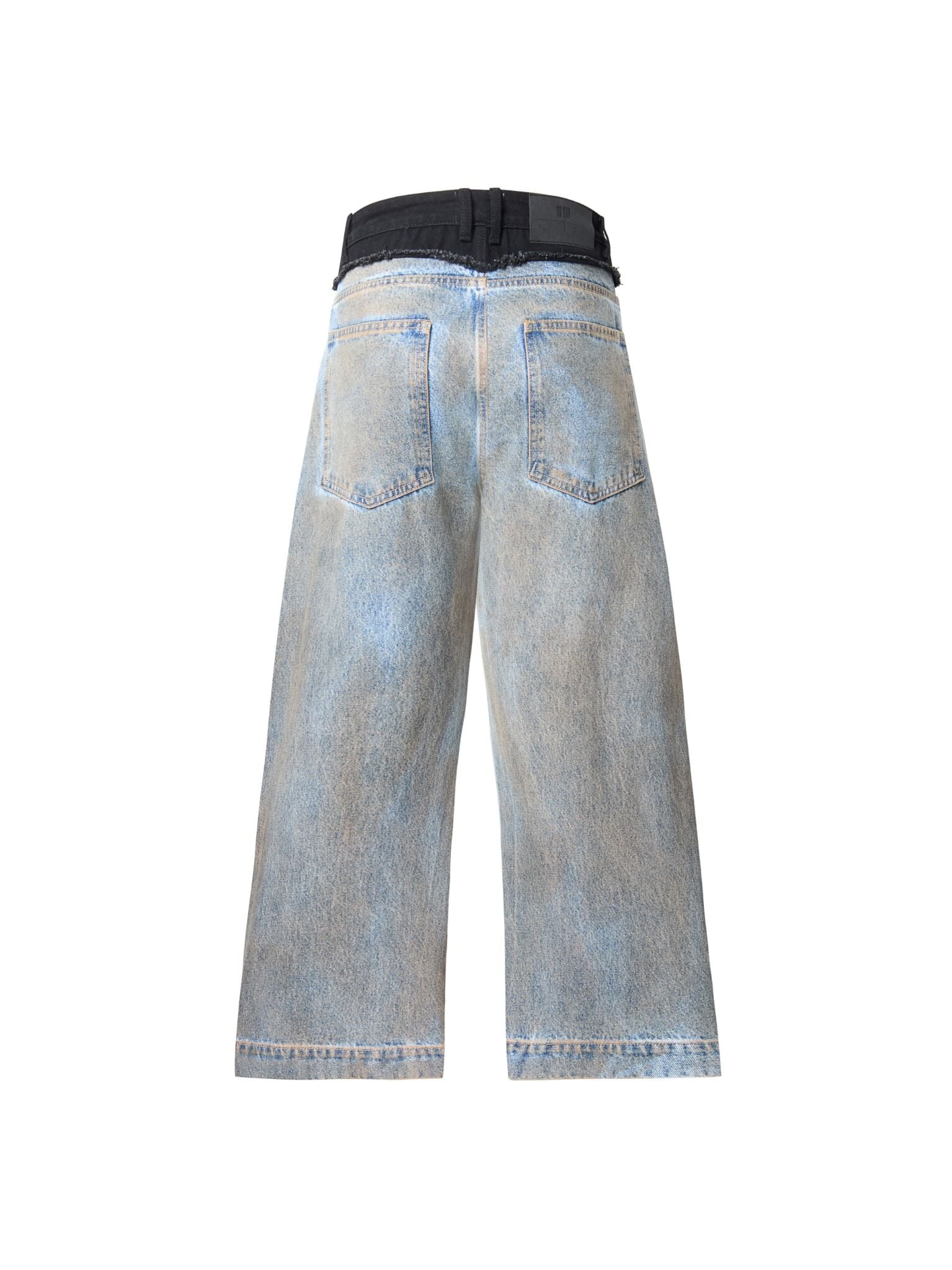  23'Double Waist Pants / Dirty Blue 