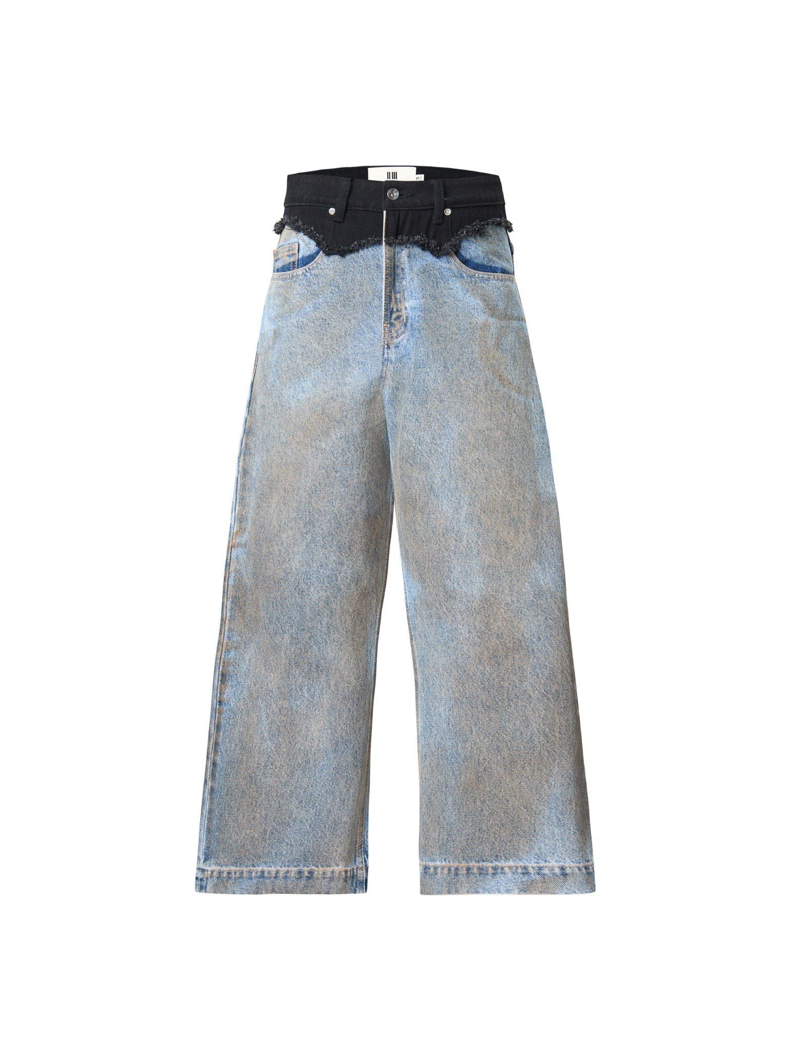  23'Double Waist Pants / Dirty Blue 