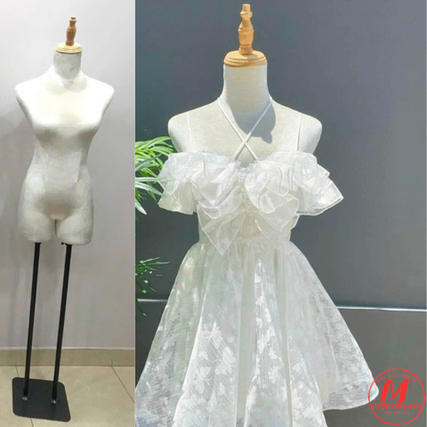  Manocanh bán thân nữ bọc vải nhung trưng bày đầm – Sang trọng, tôn dáng và thu hút mọi ánh nhìn 