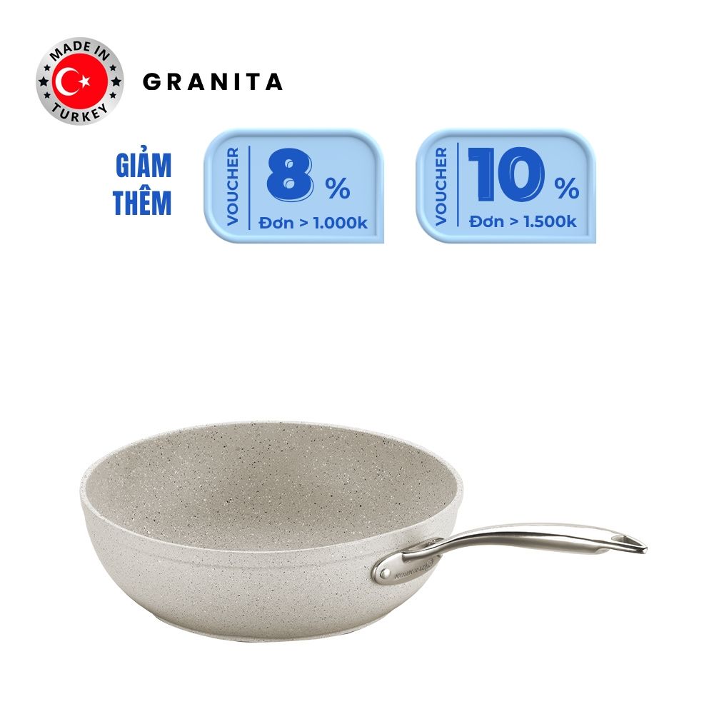  Chảo chống dính sâu Korkmaz Granita 24cm - 2.5 lít - KONCA1273 