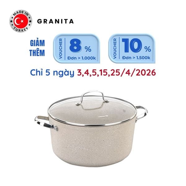  Nồi chống dính Korkmaz Granita 3 lít - 20x10,5 cm - KONNA1260 