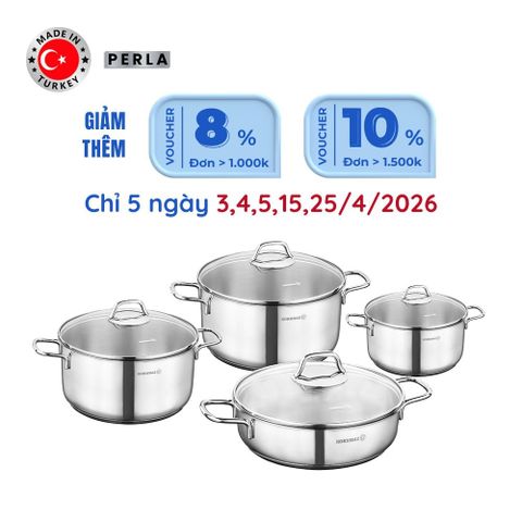Bộ nồi chảo inox