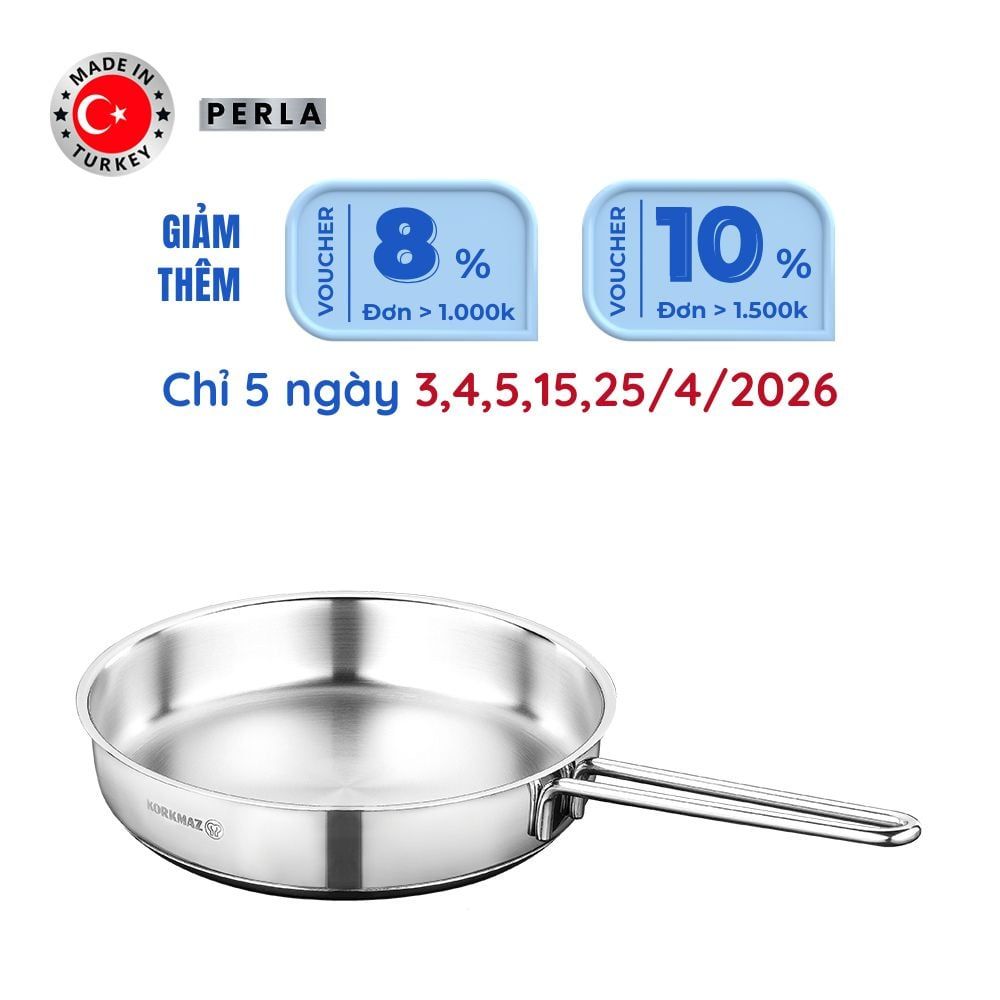  Chảo inox cao cấp Korkmaz Perla 24cm- A1659 