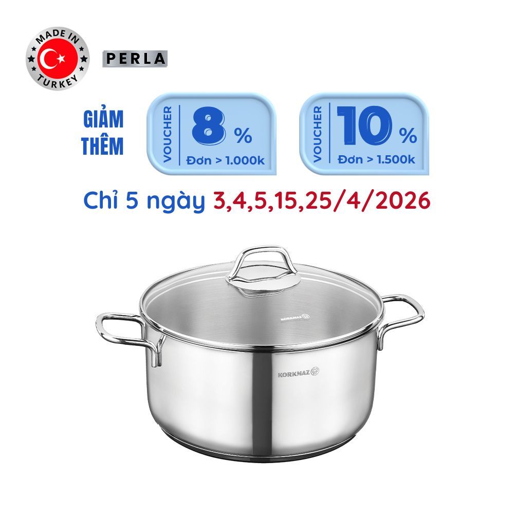  Nồi inox cao cấp Korkmaz Perla 3.5 lít - A1655 