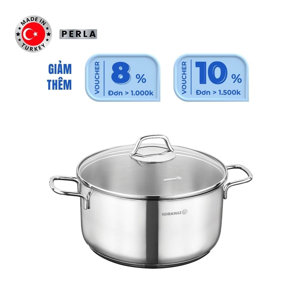  Nồi inox cao cấp Korkmaz Perla 4 lít - A1656 