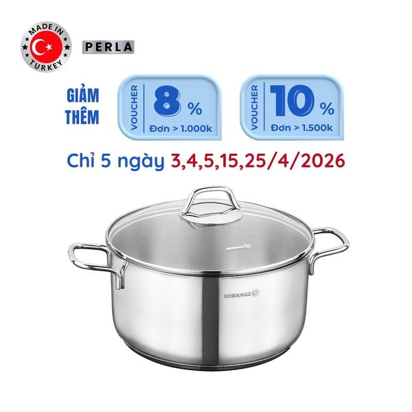  Nồi inox cao cấp Korkmaz Perla 4 lít - A1656 